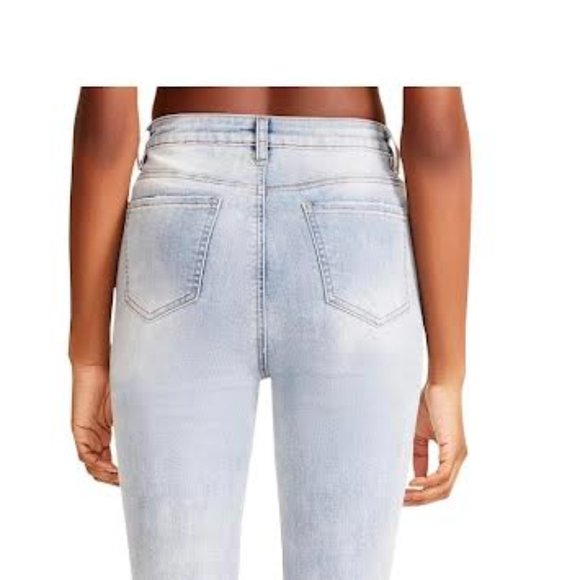 NWT STEVE MADDEN Madden Girl Women ICON Ultra High-Rise Ripped Skinny Jeans - Picture 4 of 7